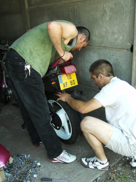 remontage de la jantes arriere