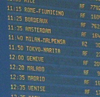 depart 11 heure 50 TOKYO NARITA