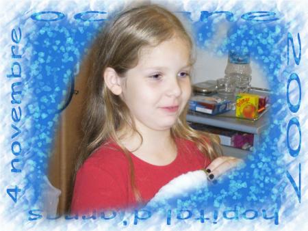 et oui ma petite soeur est encore malade saloperie de syndrome nefretique